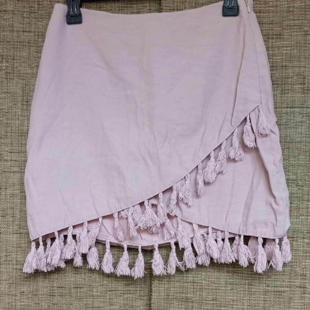 Pink Tassel Women's Mini Skirt